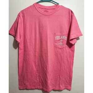 Hot Neon Pink Orlando Florida Authentic Resort Wear T Shirt Top Size: Medium